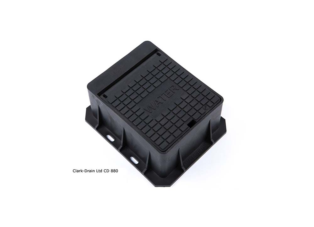 Clark-Drain Polypropylene Hinged & Locking Stop Tap Box 140x115x75mm