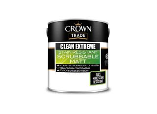 Crown Trade Clean Extreme Scrubbable Matt Magnolia 2.5L