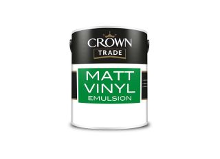 Crown Trade Vinyl Matt Emulsion Brilliant White 5L