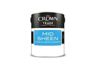 Crown Trade Mid Sheen Emulsion Brilliant White 5L