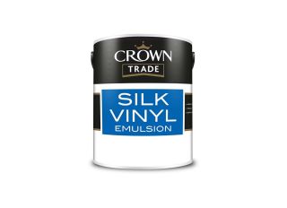 Crown Trade Vinyl Silk Emulsion Brilliant White 5L