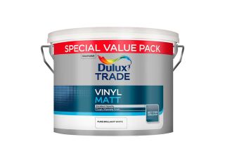 Dulux Trade Vinyl Matt Pure Brilliant White 7.5L