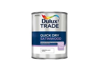 Dulux Trade Quick Dry Satinwood Brill White 1L