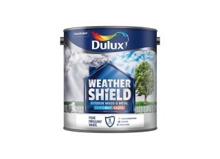 Dulux Weathershield Exterior One Coat Gloss Brill White 2.5L