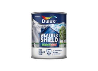 Dulux Weathershield Exterior Quick Dry Gloss Brill White 750ml