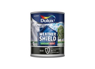 Dulux Weathershield Exterior Quick Dry Gloss Black 750ml