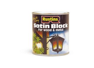 Rustins Satin Paint Black 500ml