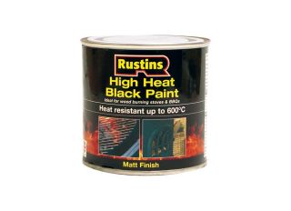 Rustins High Heat 600 Paint Black 250ml