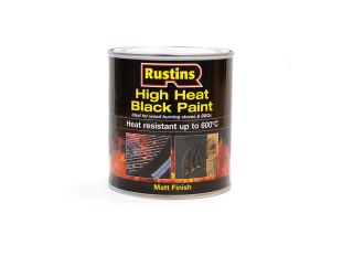 Rustins High Heat 600 Paint Black 500ml