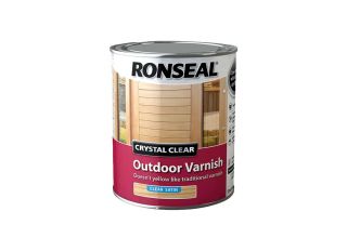 Ronseal Crystal Clear Outdoor Varnish Satin 750ml