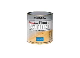 Ronseal Diamond Hard Floor Varnish Clear Satin 2.5L