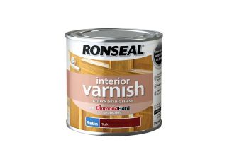 Ronseal Quick Dry Interior Varnish Teak Satin 250ml