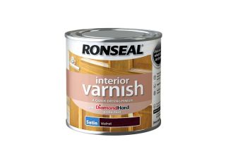 Ronseal Quick Dry Interior Varnish Walnut Satin 250ml