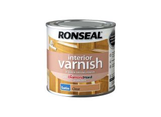 Ronseal Quick Dry Interior Varnish Beech Satin 250ml