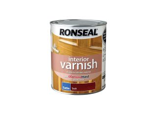 Ronseal Quick Dry Interior Varnish Teak Satin 750ml