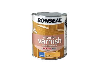 Ronseal Quick Dry Interior Varnish Light Oak Satin 750ml