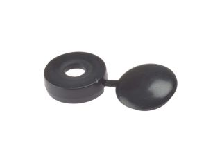Forgefix Hinged Cover Caps Black Plastic No. 6-8s (Pack 100)