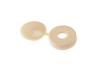 Forgefix Hinged Cover Caps Beige Plastic No. 10-12s (Pack 100)