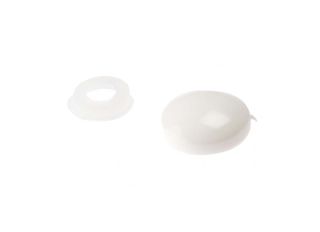 Forgefix Plastic Domed Cover Caps White No. 6-8s (Pack 25)