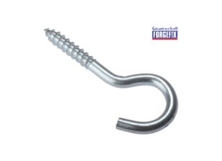 Forgefix Screw Hooks Zinc Plated 80mmx12g (Pack 10)