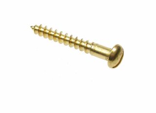 Brass Woodscrews Slotted CSK (4x5/8in) (Pack of 40)