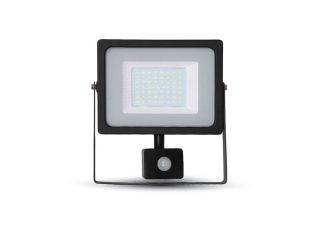 V-Tac LED Flood Light with PIR Black 50W