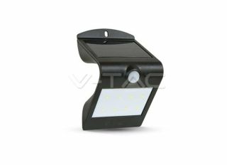V-Tac Solar Wall Light IP65 Black 1.5W