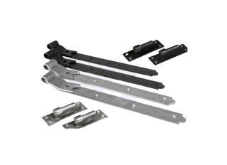 Eliza Tinsley Cranked Hook & Band Hinges Black 350mm (14in) (Pair)