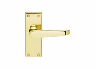 Contract Victorian Lever Latch Furniture Polished Brass