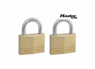 Masterlock Solid Brass Padlocks 50mm Keyed Alike (Pack of 2)