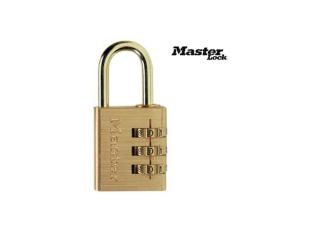 Masterlock Brass Finish Combi Padlock 30mm 3 Digit
