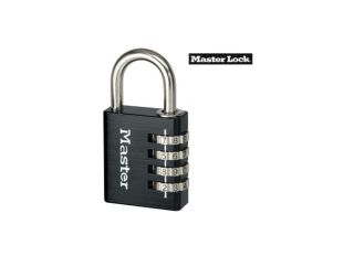 Masterlock Combi Padlock 4 Digit Long Shackle 40mm Black