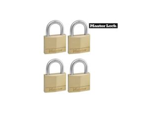 Masterlock Solid Brass Padlocks 40mm (Pack of 4) Keyed Alike