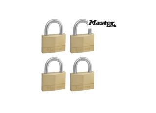 Masterlock Solid Brass Padlocks 50mm (Pack of 4) Keyed Alike