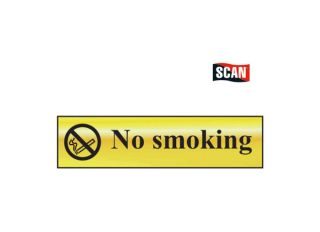 Scan No Smoking Sign 200x50mm