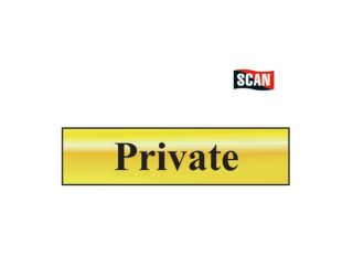 Scan Private Sign 200x50mm