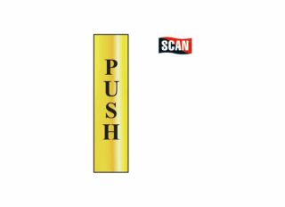 Scan Push Sign (Vertical) 200x50mm