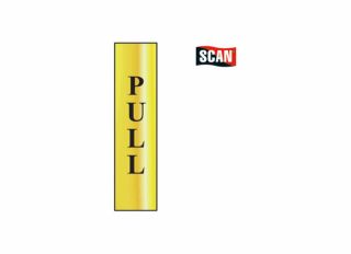 Scan Pull Sign (Vertical) 200x50mm