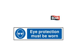 Scan Eye Protection Must Be Worn Sign