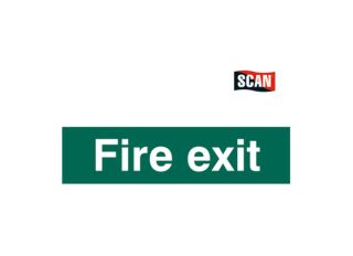 Scan Fire Exit Sign 200x50mm
