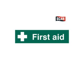 Scan First Aid Sign 200x50mm