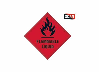 Scan Flammable Liquid 100x100mm