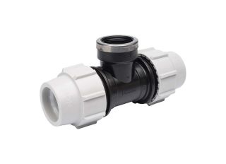 Plasson MDPE 32mm x 1in Female Iron Tee 7140
