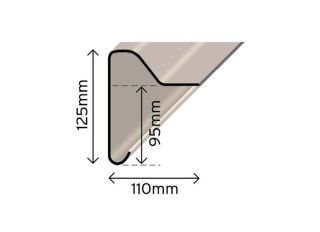 TuffStuff GRP Roofing B260 Raised Edge Trim Deep 3mtr