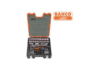 Bahco S800 Socket Set of 77 Metric & AF 1/4&1/2in Drive BAHS800