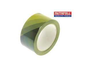 Faithfull Hazard Warning Safety Tape Black/Yellow 50mmx33m
