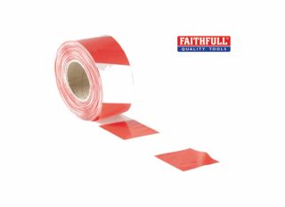 Faithfull Barrier Tape Red/White 70mmx500m