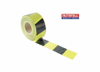 Faithfull Barrier Tape Black/Yellow 70mmx500m