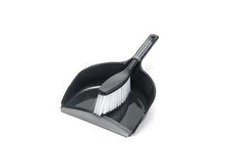 Addis Dustpan & Stiff Brush Set Metalic