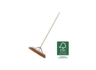 Faithfull Coco (Soft) Broom Head 450mm (18in) w Handle 1.2m (48in)